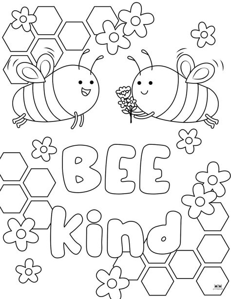 Choose from 40 different Bee Coloring Pages for the perfect spring activity for your little ones. All pages are 100% FREE and can be printed from home. Bee Coloring Pages Free Printable, Hamster Facts, Bee Coloring, Memorial Day Coloring Pages, Different Bees, Printable Flower Coloring Pages, Spring Activity, Bee Printables, Bee Coloring Pages