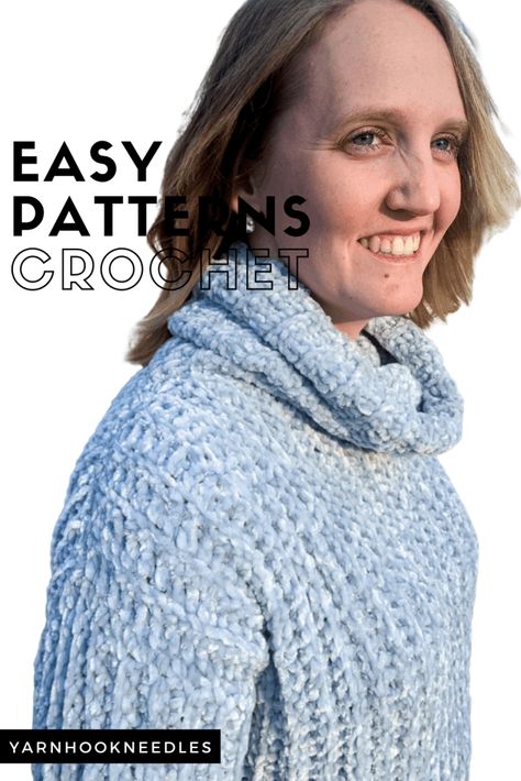 Velvet Knit Sweater, Crochet Sweater Pattern Easy, Knit Sweater Patterns, Vest Haken, Crocheted Sweaters, Velvet Crochet, Crochet Shirts, Cardigan Pattern Free, Sweater Pattern Free