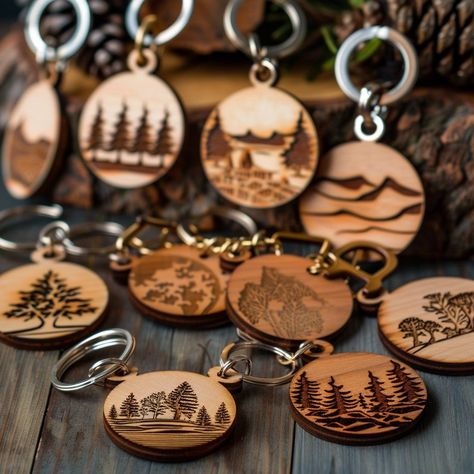 Looking for a unique and personalized gift? Our custom laser-cut wooden keychains are the perfect choice! Whether it's for yourself or a special someone, our keychains are a stylish and meaningful accessory. Why Choose Our Custom Wooden Keychains?     Personalized Design: Each keychain is uniquely crafted to match your vision. Simply provide us with the design idea and text you have in mind, and we'll bring it to life with precision and care.     Quality Craftsmanship: We use high-quality wood a Cute Gift Idea For Girlfriend, Handmade Christmas Gifts Wood, Western Laser Engraving, Cute Laser Cut Ideas, Laser Wood Projects Gift Ideas, Wood Burned Keychain Ideas, Wedding Laser Engraving Ideas, Laser Wood Art, Unique Laser Engraving Ideas