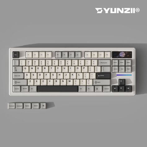 【87 Key TKL Mechanical Keyboard】YUNZII YZ87 75% percent keyboard Ultra-portable compact ten keyless design frees up table space for mouse movement.YZ87 features gasket structure,with five layers of filling silencer and PORON gaskets filling the gap between the PCB,positioning plate, and mechanical switches,the 87 key TKL mechanical keyboard is flexible and firm by reducing hollow sound and fatigue,It's the ideal choice for a satisfying,low-noise typing experience. Gaming Keyboard Aesthetic, Mechanical Keyboards Aesthetic, Mechanical Keyboard Aesthetic, 75 Keyboard, Mechanical Keyboard Design, Tkl Keyboard, Rgb Keyboard, Keyboard Design, Record Console