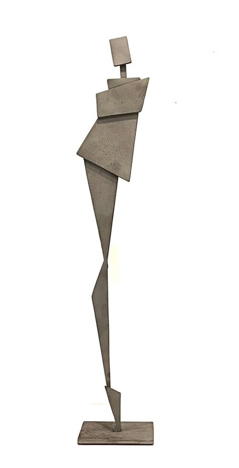 Steel — Eric SAINT GEORGES Abstract Sculpture Ideas, Abstract Metal Sculpture, People Sculpture, Creative Sculpture, 3d Metal Art, 3d Sculpting, Paper Architecture, Saint George's, Geometric Shapes Art