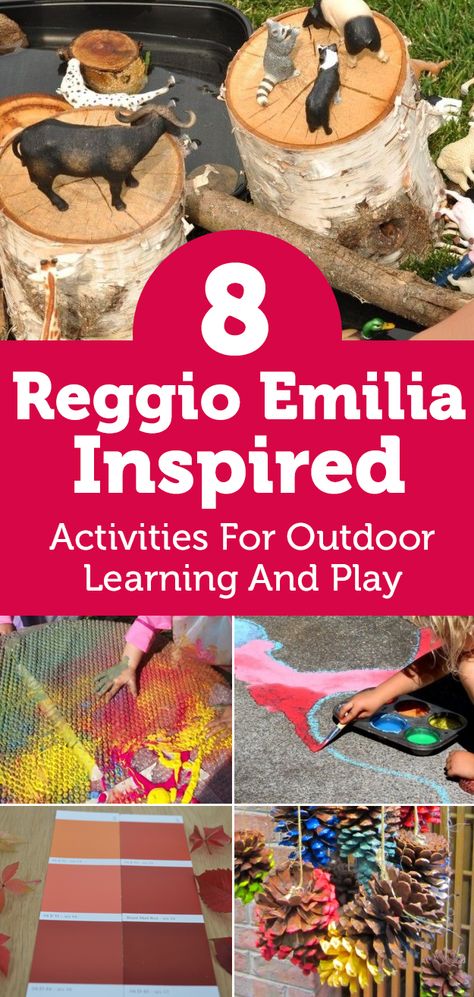 8 Reggio Emilia-Inspired Activities for Outdoor Learning and Play Reggio Emilia Activities Toddlers, Reggio Emilia Art Projects, Reggio Art Activities, Reggio Emilia Toddler, Reggio Emilia Art, Outdoor Classroom Activities, Nature Based Classroom, Provocations Reggio, Reggio Emilia Preschool