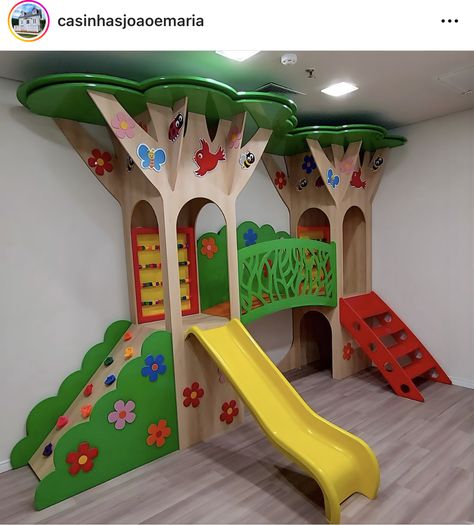 Indoor Play Loft, Daycare Design Ideas, Kids Play Area Indoor, In Home Daycare, Daycare Room Design, Kids Play Centre, Indoor Playground Design, Indoor Playroom, Preschool Designs