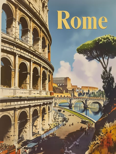 Discover the grandeur of Rome with our Colosseum Art Print, featuring the enduring beauty of the world-renowned Roman amphitheater. This vintage travel poster captures the essence of the Colosseum's majestic structure, a testament to Italy's rich historical and cultural tapestry. 50% OFF EVERYTHING! ✨  Limited-time SALE on all my Etsy art! Don't miss out, this steal won't last! . . . . . ..#italianart #italianposter #modernitalianart #contemporaryitalianart #romeart Rome Poster Vintage, Vintage Looking Posters, Rome Wall Art, Vintage Postcard Display, Rome Postcard, Italy Vintage Poster, Colosseum Art, Rome Poster, Italian Wall Art