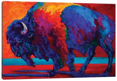 Canvas Prints by Marion Rose | iCanvas Buffalo Painting, Bison Art, Buffalo Art, Buffalo Bison, Wildlife Artwork, American Bison, Southwest Art, Art Animals, Rose Painting