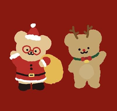 christmas theme 🎄🎁🧸🎈 - Google Drive Christmas Icons Aesthetic, Christmas Widgets, Christmas Card Illustration, Xmas Theme, Kawaii Background, Christmas Apps, Xmas Wallpaper, Kawaii Christmas, 강아지 그림