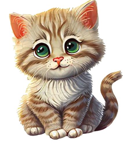 Clipart Animals, Animal Caricature, Puppy Portraits, Turtle Drawing, Cute Little Kittens, Cat Clipart, Cute Animal Clipart, Cat Character, Animal Clipart