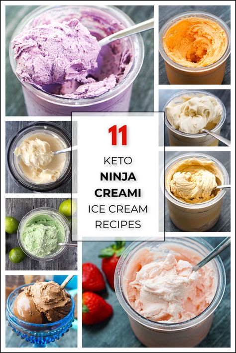 Do you have a Ninja Creami ice cream machine or thinking about getting one? Well I have 11 keto Ninja Creami recipes for you that are easy, tasty and healthy. All of these sugar free and low carb ice cream recipes are smooth and creamy and don't require many ingredients. And most of them are high protein and low calorie too! Keto Ice Cream Recipes, Low Carb Ice Cream Recipe, Low Fat Ice Cream, Ninja Creami Recipes, Recipes High Protein, Protein Ice Cream Recipes, Sugar Free Ice Cream, Strawberry Ice Cream Recipe, Creami Recipes