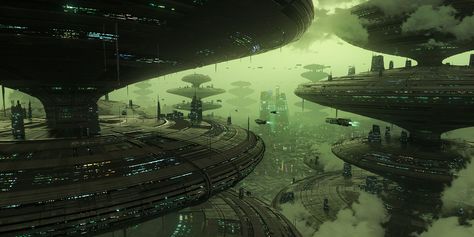 Scifi mushroom city, Tarmo Juhola on ArtStation at https://www.artstation.com/artwork/3omK02 Mushroom City, Paradis Sombre, Scifi City, Sci Fi Landscape, Science Fiction Artwork, 70s Sci Fi Art, Sci Fi City, Sci Fi Environment, Arte Cyberpunk