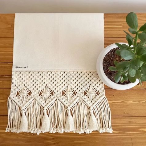 Macrame Table Runners, Macrame Table Mat Tutorial, Macrame Runner Tutorial, Macrame Runner Table, Macrame Table Decor, Macrame Raner, Macrame Table Runner Pattern, Living Room Macrame, Table Runner Macrame