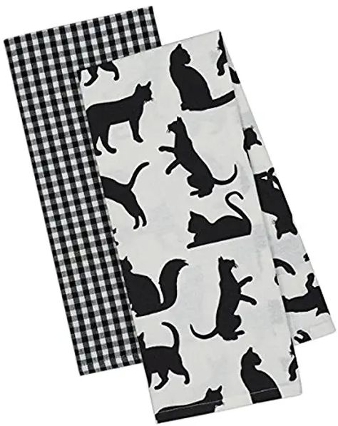 Amazon.com: dish towels - 4 Stars & Up: Home & Kitchen Cat Cottage, Cat Tea Towel, Cat Towel, Cat Kitchen, Towel Animals, Art Harry Potter, Hidden Kitchen, Cat Sitter, Cat Dishes