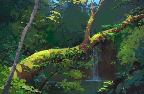 Forest Tutorial, Draw A Tree, Tree Tutorial, Forest Drawing, Arte Peculiar, Landscape Concept, Background Drawing, Fantasy Art Landscapes, Landscape Illustration