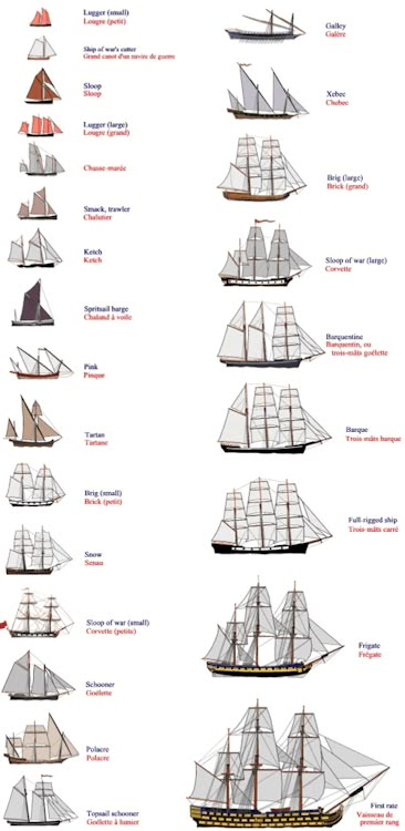 Pirate Ship Blueprint, Types Of Sailing Ships, Pirate Ship Parts, Parts Of A Ship Diagram, Types Of Pirate Ships, Ships And Boats, Different Types Of Boats, Pirate Ship Layout, Ship Recks