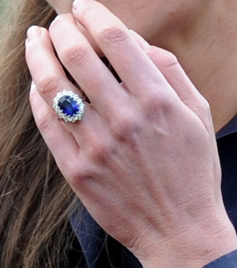 'She needs a fresh start', royal fans spot Kate Middleton has swapped out Diana's £390k sapphire ring for new heirloom | The Sun Engagement Ring Kate Middleton, Kate Middleton Ring, Princess Diana Engagement Ring, Princess Diana Ring, Thick Gold Ring, Kate Middleton News, Diana Ring, Cute Engagement Rings, Prince George