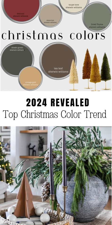 Get ready to deck the halls in style this festive season! 🎁 Discover the hottest Christmas color trends for 2024, and learn how to infuse these vibrant shades into your holiday decorations, fashion, and parties. ✨ Don't miss out on the most fabulous trends - see my blog for more ideas! 💫 Trending Holiday Decor 2024, Muted Color Christmas Decor, Christmas 2024 Color Trends, 2024 Trending Christmas Decor, Christmas 2024 Colors Trends, Popular Christmas Themes 2024, Christmas Color Decor Ideas, Christmas 2024 Decor Trends, Christmas Color Theme 2024