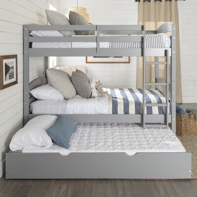 Beautiful Bed Designs, Kids Bed Design, Cozy Guest Rooms, Bunk Bed Rooms, Solid Wood Bunk Beds, Wood Bunk Bed, Double Bunk Beds, Bunk Beds Built In, Desain Pantry