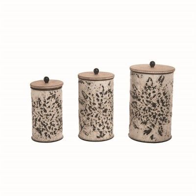 Kitchen Canister Set, Kelly Clarkson Home, Metal Canisters, Nantucket Style Decor, Glass Canisters, Golden Wedding, Storage Canisters, Acanthus Leaf, Kitchen Canisters