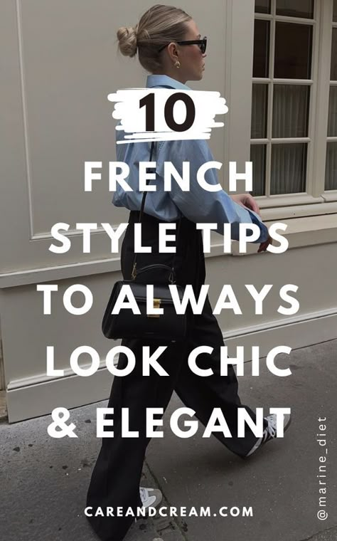 Discover the charm of French fashion and learn how to dress like a French woman with our 10 french style tips. From the timeless essentials that make up the French girl look to the elegance of classy Parisian style, these ten tips are your guide to always looking elegant in a Parisian chic way. French clothing style, French outfits, Paris fashion, Paris aesthetic. Parisian Capsule Wardrobe, Classy Parisian Style, French Wardrobe Essentials, Dress Like A French Woman, French Inspired Fashion, French Outfits, French Clothing, Skirts Ideas, Chic French Style