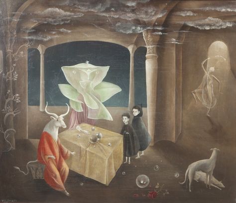 Leonora Carrington Art, Leonora Carrington, The Minotaur, Max Ernst, Diego Rivera, Mexican Artists, Surrealism Painting, Sumi E, Museum Of Modern Art