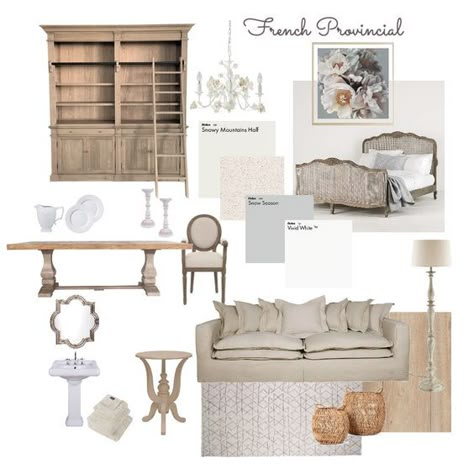 French Provincial French Provincial Farmhouse Style, French Provincial Lounge Room, Modern French Victorian Decor, French Provincial Mood Board, Modern French Provincial Interior Design, Modern French Provincial Living Room, Moody French Provincial Decor, French Country Mood Board, French Provincial Entryway