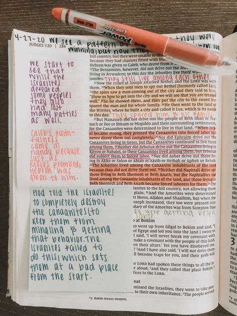 Judges Bible Study, Old Testament Bible Journaling, Judges Bible, Bible Writing, Bible Journal Notebooks, Old Testament Bible, Painted Bible, Journal Notes, Bible Journaling Ideas Drawings