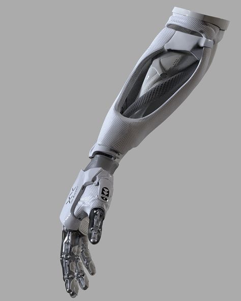 Smart Prosthetic Arm - Concept Design on Behance Robot Arm Cyberpunk, Prothestic Arm Design, Robotic Arm Design, Sci Fi Prosthetic Arm, Prothestic Arm, Prostethic Arms, Bionic Arm Concept, Robotic Arm Drawing, Robot Arm Concept