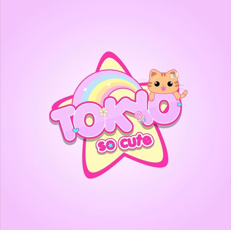 You know when you’re obsessed with a design you did but it wasn’t the chosen one 🥹 this was it, I love it soooo much! So cute 💗 Always… | Instagram Kawaii Logo Design, Girly Logo Design, Help Logo, Girly Logo, Kawaii Logo, Candy Logo, Cute Typography, Gallery Wall Nursery, Logo Samples