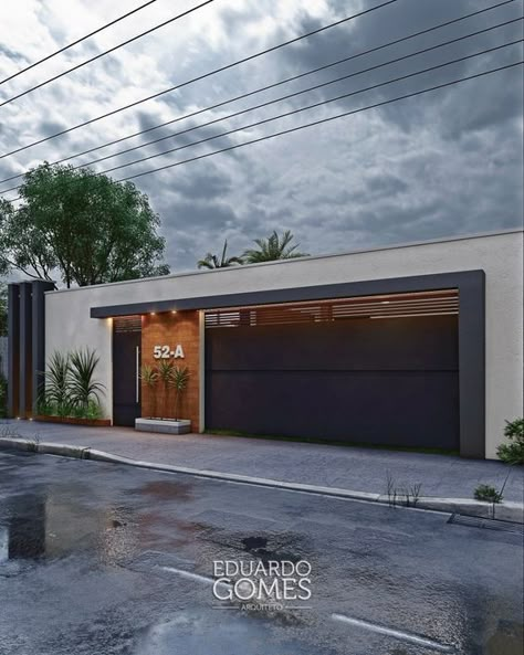 Muro Exterior Fachada, Modern Exterior Design, Gate Designs Modern, Wooden Gate, House Main Gates Design, Contemporary House Exterior, Entrance Gates Design, Facade Cladding, Modern Entrance