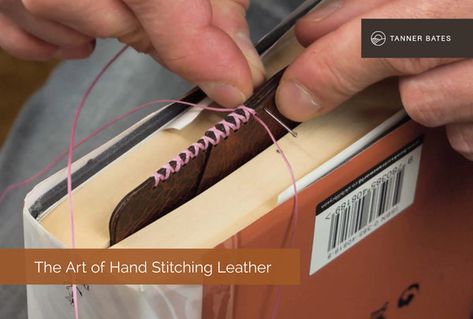 Stitching leather by hand is one of many options available when considering the most appropriate way to join two or more pieces of leather.Traditionally, if stitching, leatherworkers would opt for a technique known as 'S... Leather Stitching Techniques, Leather Kits, Leather Stitching, Stitching Techniques, Leather Artisan, Large Eyes, Bespoke Gifts, Leather Card Holder, The Maker