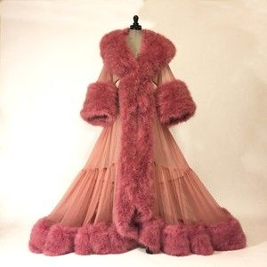 after i kill my rich, old husband - Polyvore Fancy Robes With Fur, Sheer Dressing Gown, Fancy Robes, Era Victoria, Luxury Robes, Lingerie Vintage, Dressing Gowns, Loungewear Luxury, Vestidos Vintage