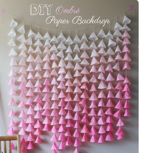 Ganpati decoration ideas – Praju's Blog Origami Ganpati Decoration, Paper Strings Decor, Paper Decorations For Wedding, Diy Paper Hanging Decorations, Diy Hanging Decorations Paper, Ombre Wall Hanging, Coffee Filter Decorations, Paper Decoration For Birthday, Ganpati Table Decoration Ideas