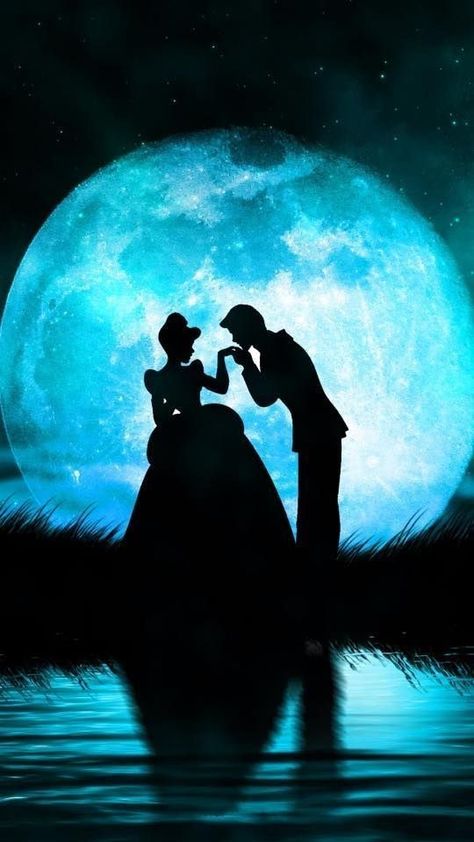 Cinderella and Charming in front of the Moon Phone Wallpaper • Lock Screen {Cinderella, Disney} Destiny Blue, Cinderella Wallpaper, Silhouette Disney, Cinderella And Prince Charming, Wallpaper Iphone Disney Princess, Images Disney, Disney Background, Cinderella Disney, Disney Wallpapers