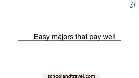 Easy majors that pay well: With the way the world is evolving and other criteria such as GPA, vision, possibilities, and qualities, choosing a major in the twenty-first century can be a challenging undertaking. Some people do well in literature, psychology, and social sciences but suffer in chemistry, math, and physics. STEM majors, on the … Top 10 Easy majors that pay well in 2022 (Expert Research) Read More » The post Top 10 Easy majors that pay well in 2022 (Expert Research) appear Majors In College Ideas, Creative Writing Major, Foreign Service Officer, Choosing A Major, Business Major, Education Major, History Major, Technical Writer, Psychology Major