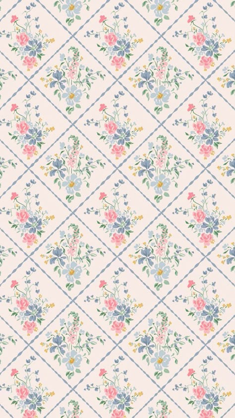 Fall Wallpaper Floral, Blue And Pink Floral Wallpaper, Floral Pattern Wallpaper Iphone, Background Floral Design, Vintage Wallpaper Floral, Vintage Americana Wallpaper Iphone, Soft Floral Background, Floral Vintage Wallpapers, Scrapbook Wallpaper Backgrounds