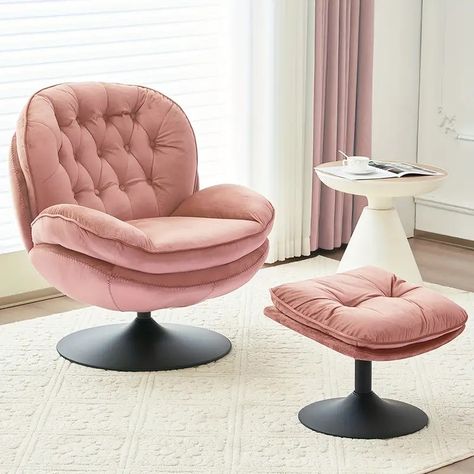 Swivel barrel chair