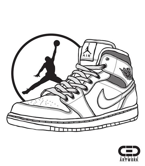 Nike Art Drawing, Sneaker Art Drawing, Jordan 1 Drawing, Jordan Drawing, Nike Drawing, Modele Zentangle, Sneakers Drawing, Nike Art, Jordan Logo