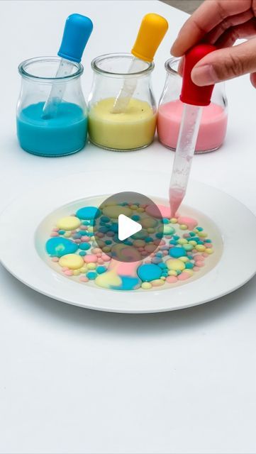 Milk Magic Experiment, Oil Water Experiment, Dry Erase Water Experiment, Playdough Sensory Jars, Look At This... 👀, Salt Activities For Kids, Milk And Oil Experiment, Oil Experiment For Kids, Jello Activities For Toddlers