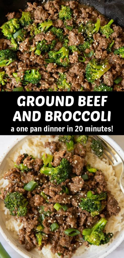 Broccoli Skillet, Beef And Broccoli Recipe, Ground Beef And Broccoli, Healthy Ground Beef, Easy Ground Beef, Ground Beef Recipes Healthy, Beef And Broccoli, Broccoli Recipe, Easy Budget