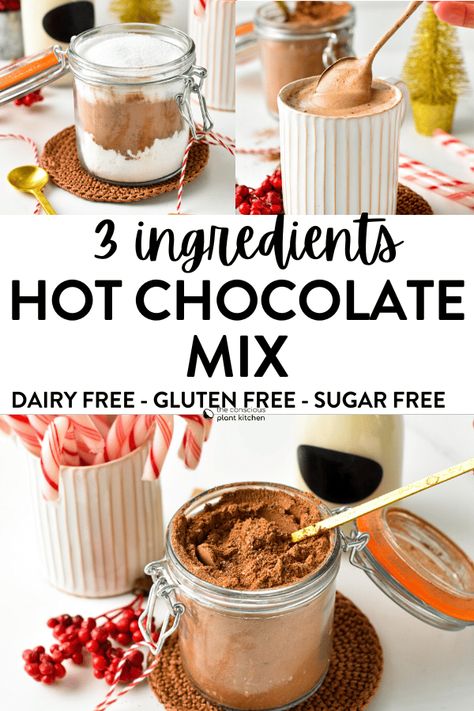 Hot Chocolate Mix Recipes Dry, Hot Cocoa Powder, Best Homemade Hot Chocolate, Diy Hot Chocolate Mix, Sugar Free Hot Chocolate, Dairy Free Hot Chocolate, Hot Cocoa Mix Recipe, Hot Chocolate Mix Recipe, Spiked Hot Chocolate