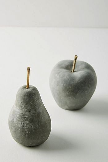 Shelf Display Ideas, Gray Palette, Sheet Metal Art, Best Home Interior Design, Candle Projects, Fake Fruit, Paper Mache Crafts, Interior Plants, Apple Pear