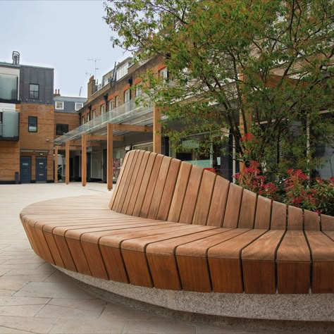 A prestigious location required some extra special custom seating. #woodscape #streetfurniture #hardwood #designthenation Outdoor Bench Seating, Urban Furniture Design, Cheap Patio Furniture, Parks Furniture, Cheap Patio, Wall Seating, Landscape Architecture Design, Urban Furniture, Bench Designs