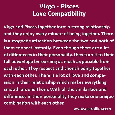 Virgo and Pisces zodiac signs love compatibility detail Aquarius Love Compatibility, Virgo Compatibility, Virgo Love Compatibility, Aquarius Compatibility, Capricorn Love Compatibility, Scorpio Compatibility, Aquarius Men Love, Pisces Compatibility, Virgo And Pisces