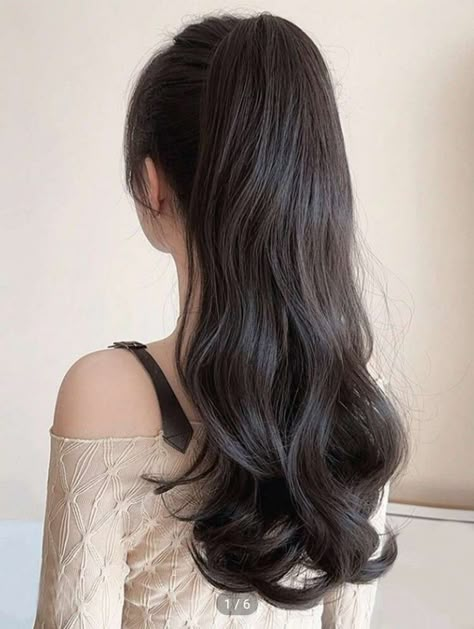 Styled Ponytail Long Hair, Cute Ponytail Hairstyles For Long Hair, Ponytail Hairstyles Black, Hair Styles For Long Hair Ponytail, Pony Hairstyles For Long Hair, Ponytail Hairstyles Black Hair, Black Hair In A Ponytail, Black High Ponytail, Hairstyle High Ponytail