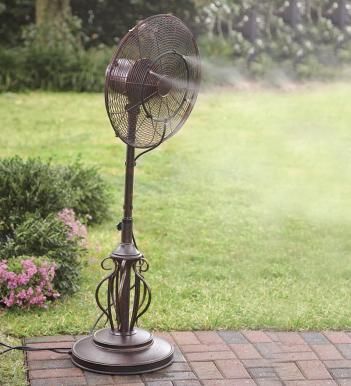 Outdoor Misting Fan, Fan Ideas, Outdoor Fans, Misting Fan, Outdoor Fan, Outside Living, Dream Backyard, Door Ideas, Back Patio