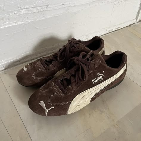 I might be biased but you should probably buy this on Depop 👍 https://depop.app.link/5a4pcqOb2yb Puma Speedcat, Grunge Fits, Estilo Indie, Puma Suede, Shoe Inspo, Autumn Outfits, Aesthetic Shoes, Puma Sneakers, Brown Sneakers