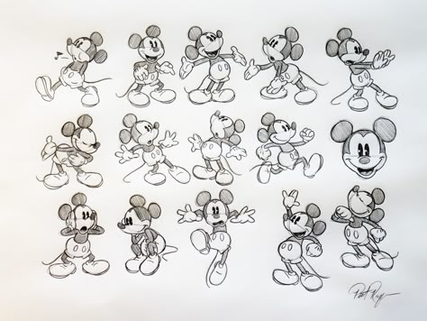 Mickey Mouse Sketch, Animation Drawing Sketches, Little Mermaid Characters, Mickey Mouse Illustration, Name Drawings, Personajes Studio Ghibli, Mickey Mouse Characters, Mouse Character, Beauty Drawings