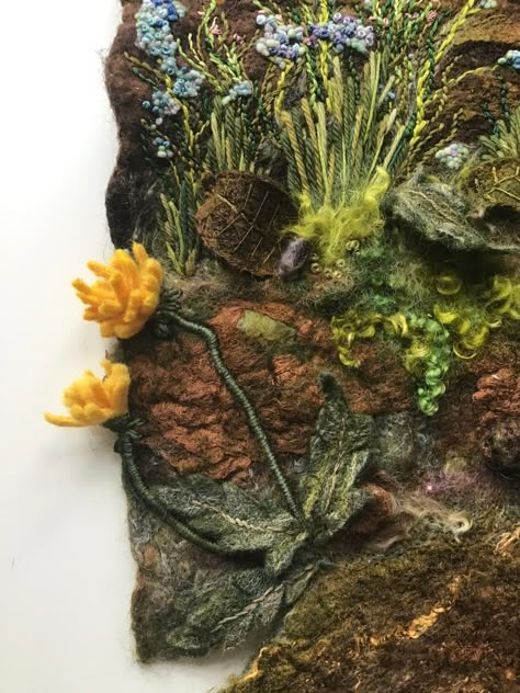 Second life – Felting and Fiber Studio Felt Wall Hanging, A Level Textiles, Higher Art, Felt Wall, Textile Art Embroidery, Felt Pictures, Wet Felt, Felting Ideas, Textile Fiber Art