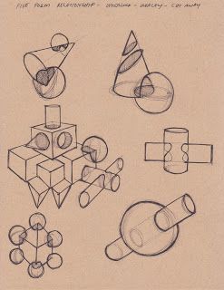 Tyler Chow: Dynamic Sketching Week 2 - Form and Texture Isometric Sketch, Orthographic Drawing, Geometric Shapes Drawing, Basic Sketching, Form Drawing, Isometric Drawing, Perspective Drawing Lessons, Art Basics, Art Worksheets