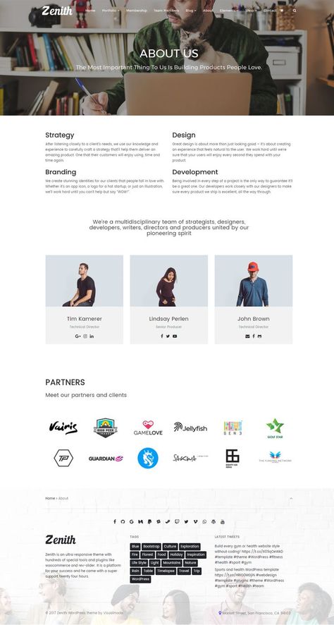 Our Partners Web Design, About Page Website Design, Webpage Design Layout, Wordpress Theme Portfolio, Landing Page Inspiration, Web Development Agency, Portfolio Website Design, Theme Wordpress, Wordpress Design