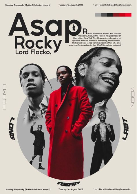 Asap Wallpaper, Asap Rocky Poster, 3d Max Tutorial, Rocky Poster, Vintage Poster Design, Music Poster Design, Graphic Poster Art, Graphic Design Photoshop, Sports Graphic Design